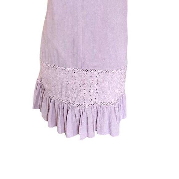 Francesca's Blue Rain Lavender Eyelet Lace Trapeze Halter Dress, size Medium - Picture 5 of 6